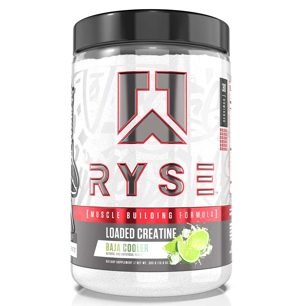 RYSE Loaded Creatine، Baja Cooler، 30، تركيبة بناء العضلات، الحجم، القوة والقدرة على التحمل 