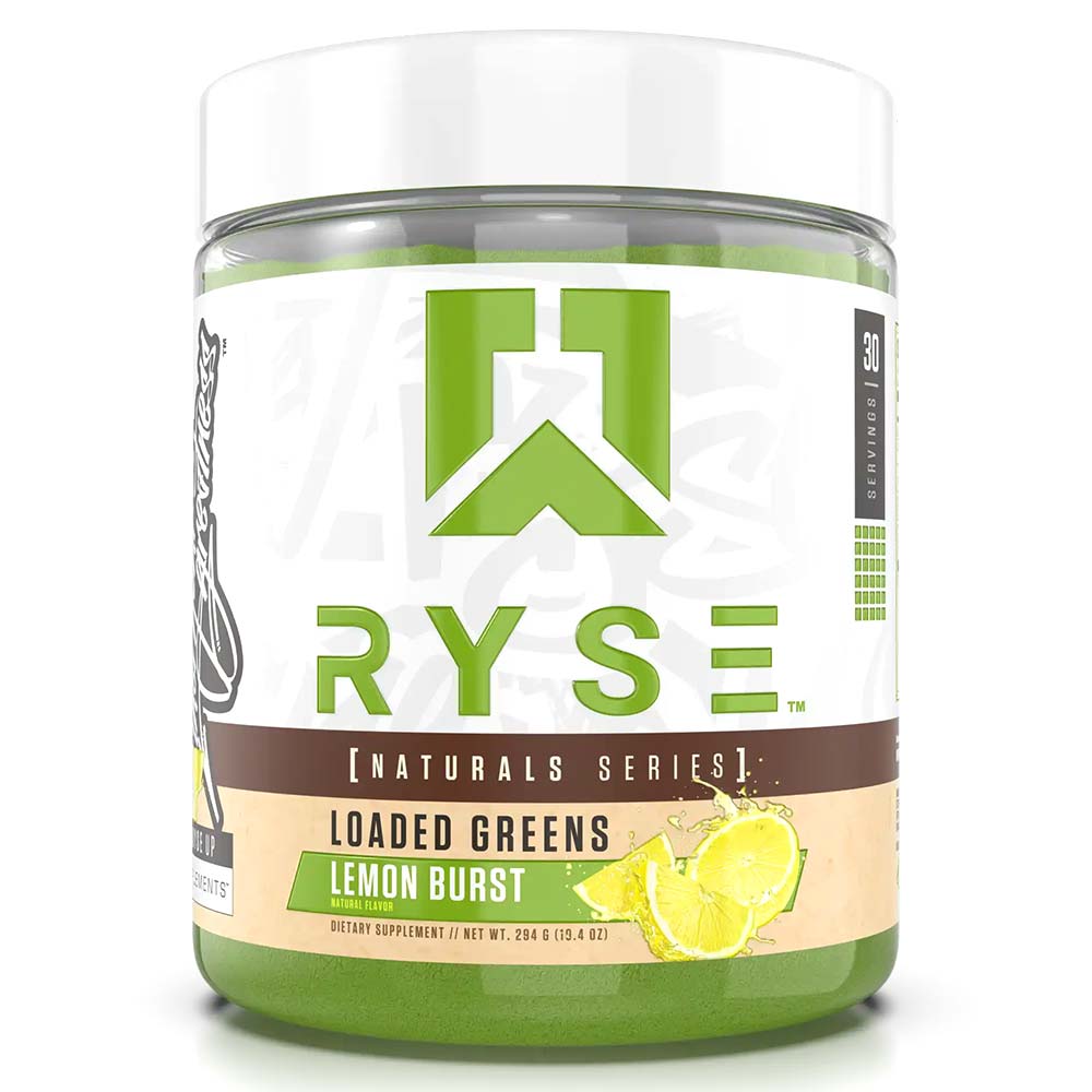 RYSE Loaded Greens، Lemon Burst، 30، التخلص من السموم، الطاقة، الهضم 