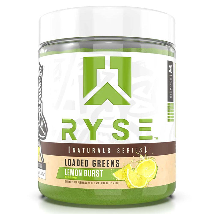 RYSE Loaded Greens, Lemon Burst, 30, Detox, Energy, Digestion