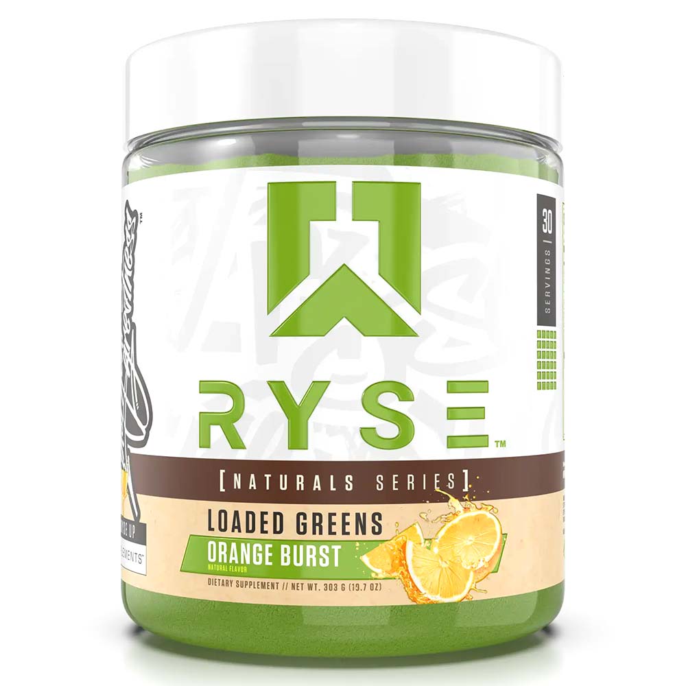 RYSE Loaded Greens، Orange Burst، 30، التخلص من السموم، الطاقة، الهضم 