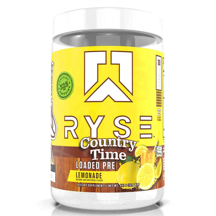 RYSE Loaded Pre Workout, Lemonade Country Time, 30, Maximize Pump, Explosive Energy