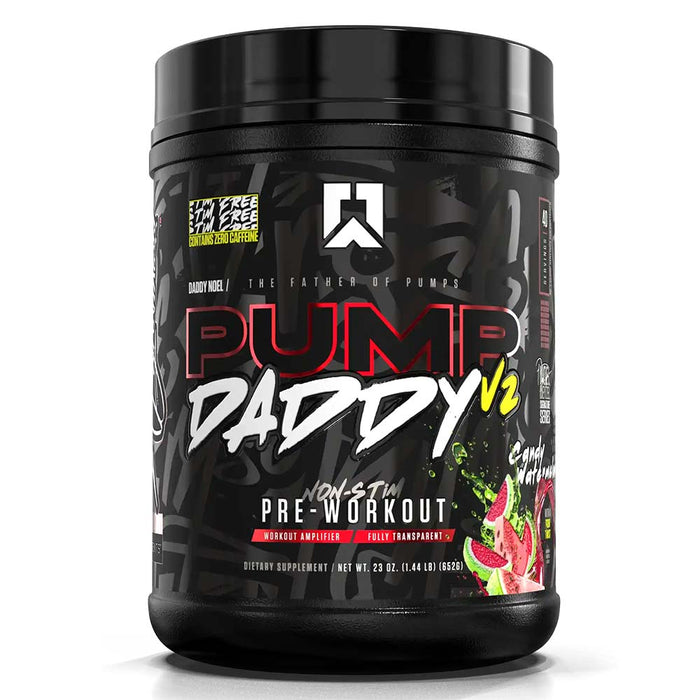 RYSE Pump Daddy V2 Non Stim Pre Workout, Candy Watermelon, 40, Non Stimulant