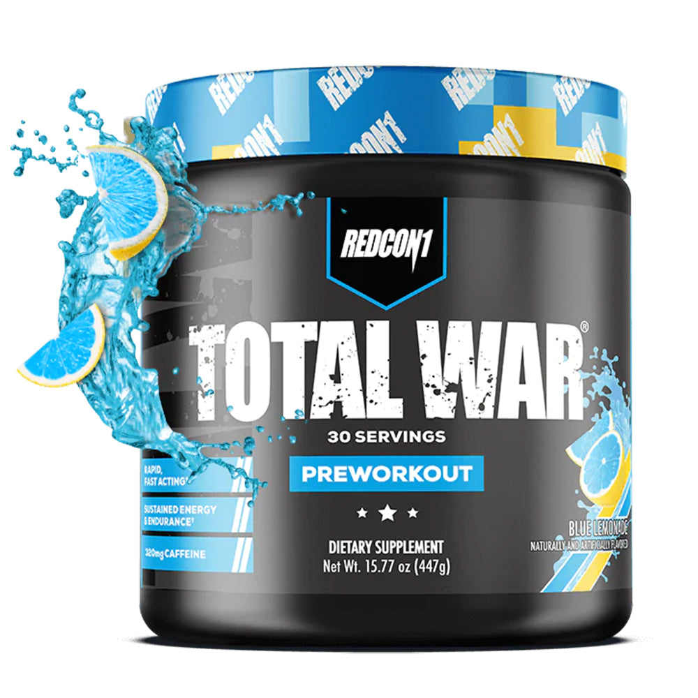 Redcon1 Total War, Blue Lemonade, 30, 320mg Caffeine Per serving, Improve Metabolic Function