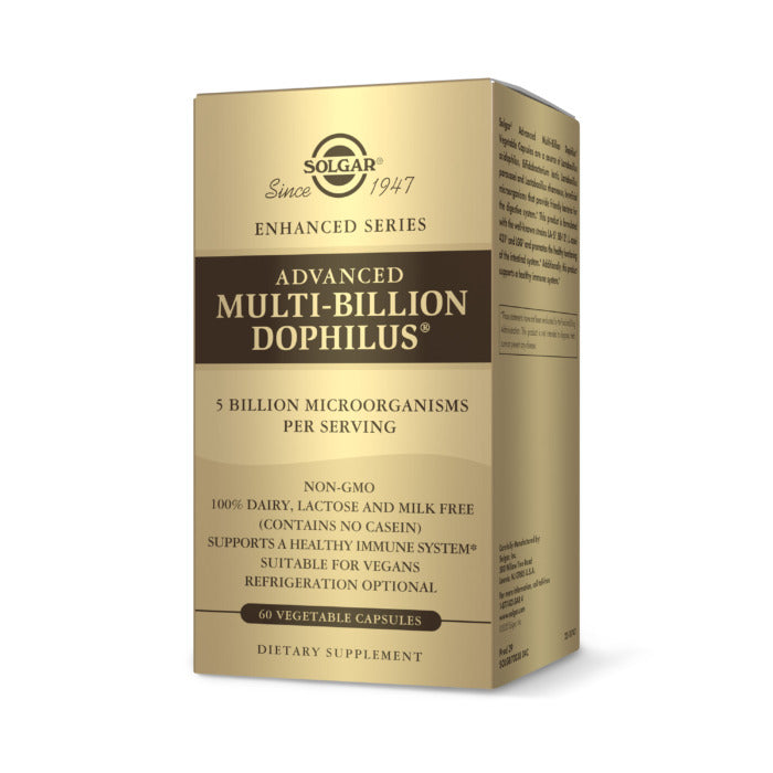 Solgar Advanced Multi-billion Dophilus, 60 Vegetable Capsules, Support Digestive Health