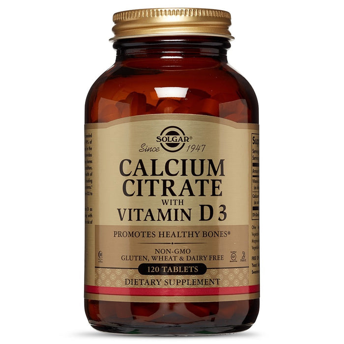 Solgar Calcium Citrate With Vitamin D3, 120 Tablets, Support Healthy Bones & Teeth