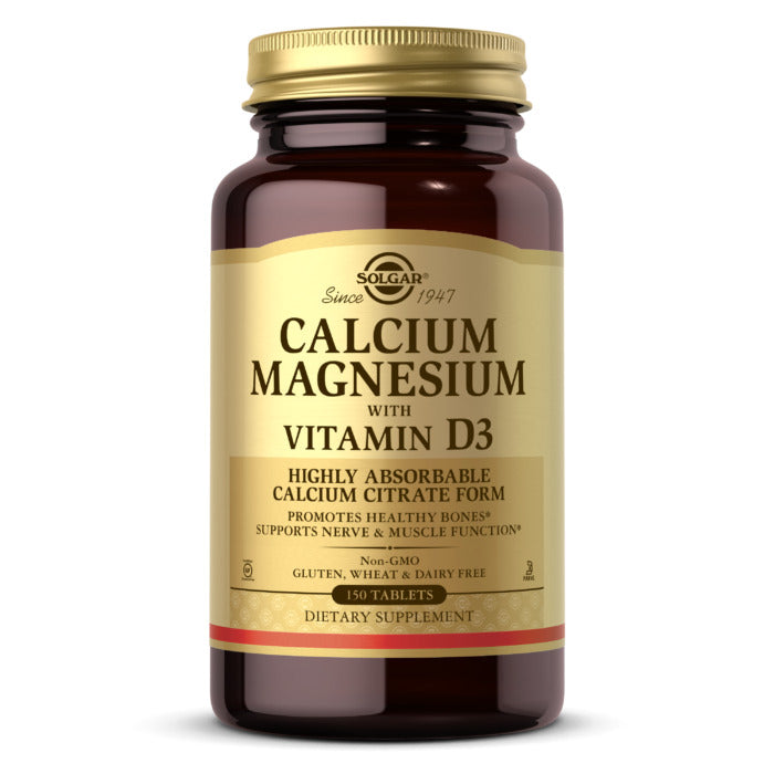 Solgar Calcium Magnesium With Vitamin D3, 150 Tablets, Supports Immune System Health