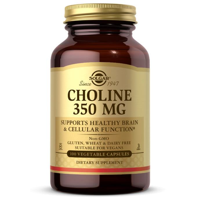 Solgar Choline, 350 mg, 100 Vegetable Capsules, Maintenance of Normal Liver Function