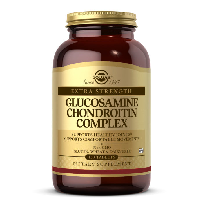 Solgar Extra Strength Glucosamine Chondroitin Complex, 150 Tablets, support the structural framework of healthy joints