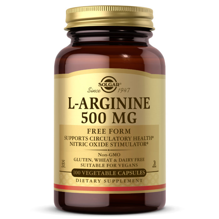 Solgar L-Arginine, 500 mg, 100 Vegetable Capsules, Immune System Support