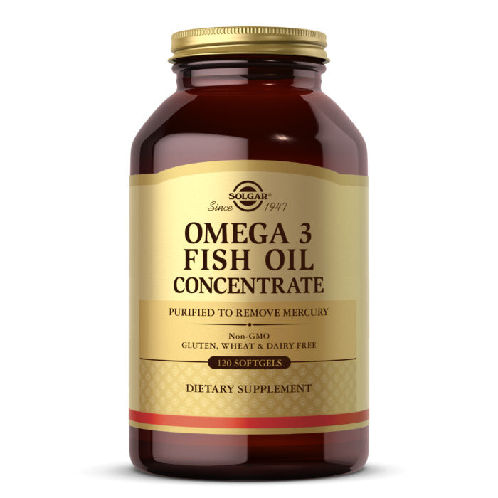 Solgar Omega-3 Fish Oil Concentrate, 120 Softgels, Natural Source Of Good Fats