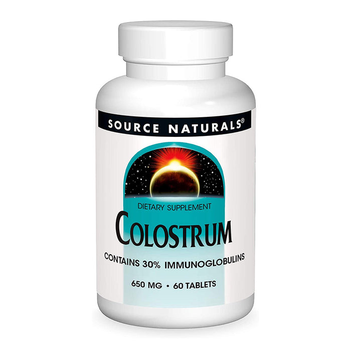 Source Naturals Colostrum, 650 mg, 60 Tablets, Immune System Support, Important For Gut Health