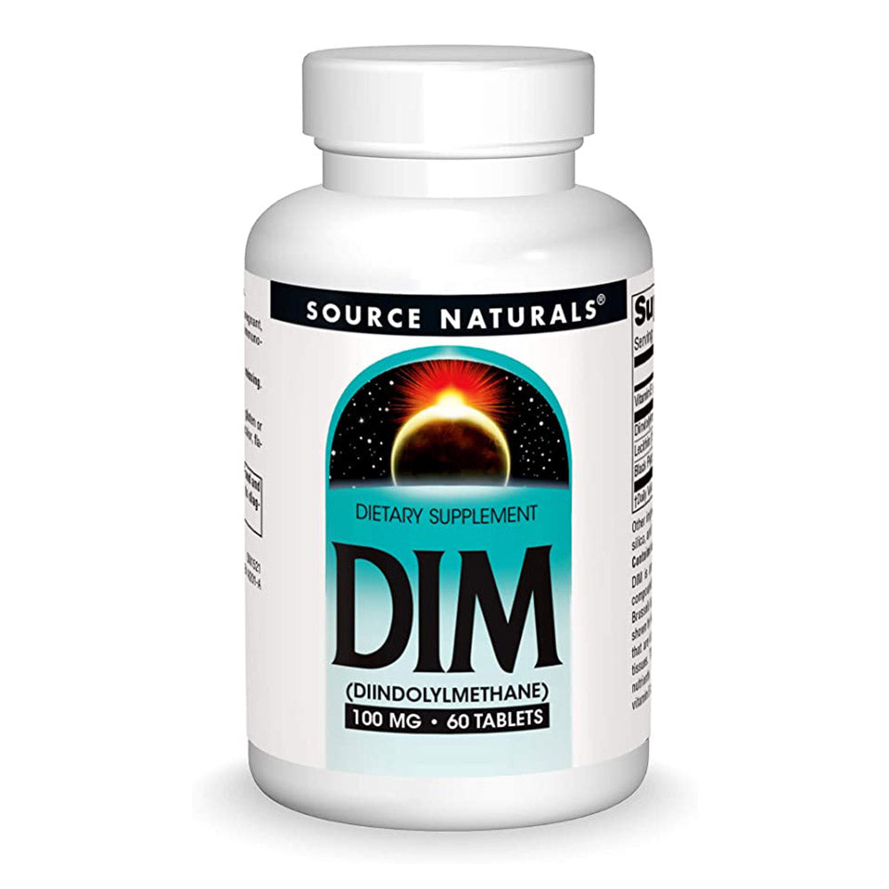 Source Naturals DIM، 100 مجم، 60 قرصًا، استقلاب الإستروجين، نظام التوافر البيولوجي المعزز