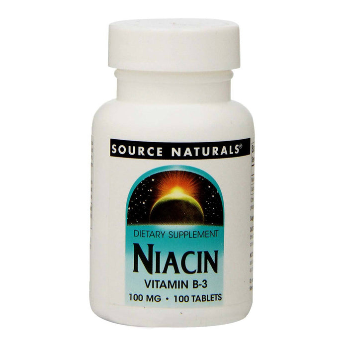 Source Naturals Niacin, 100 mg, 100 Tablets, Supports Cardiovascular Health