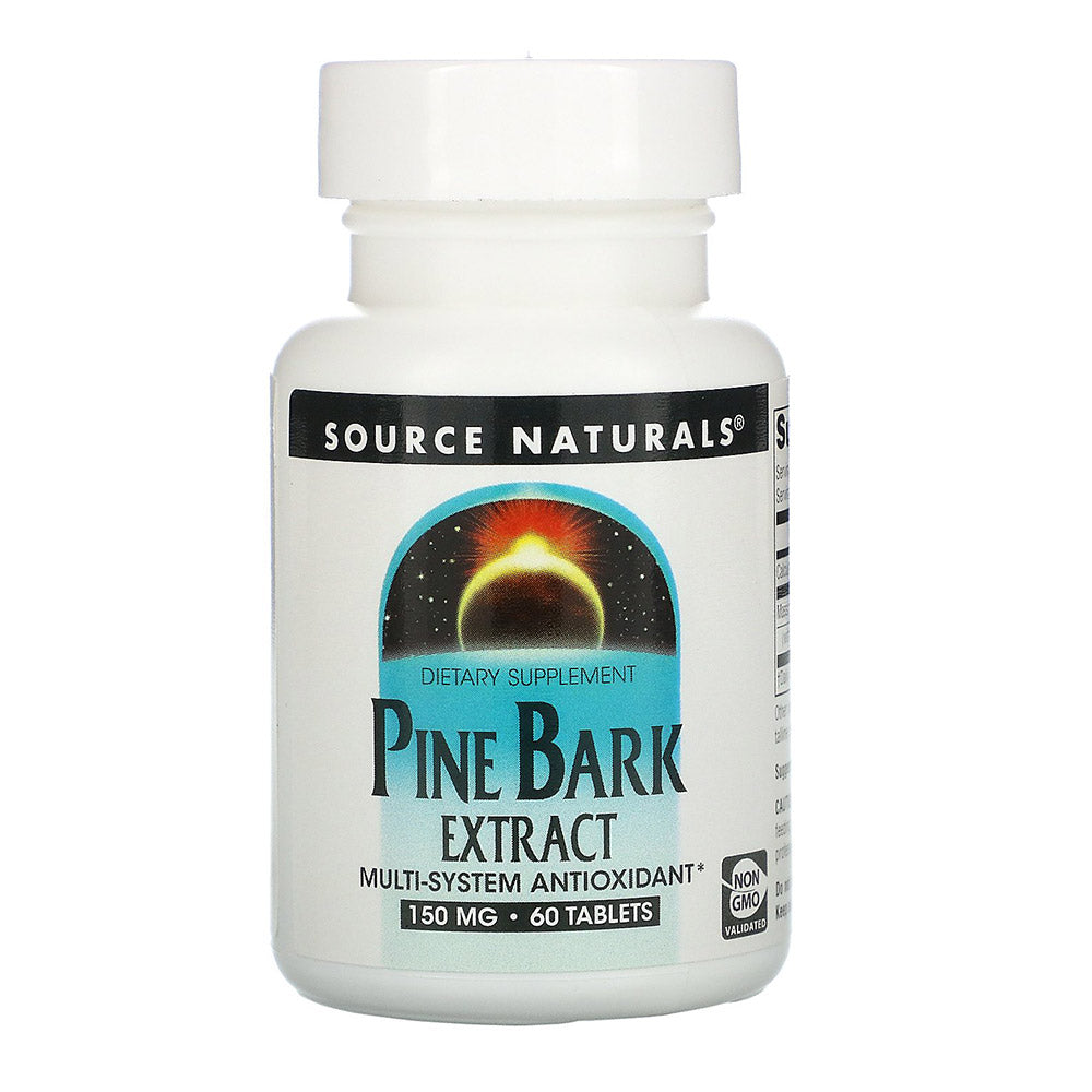 مستخلص لحاء الصنوبر من Source Naturals، 150 مجم، 60 قرصًا، مضاد للأكسدة متعدد الأنظمة