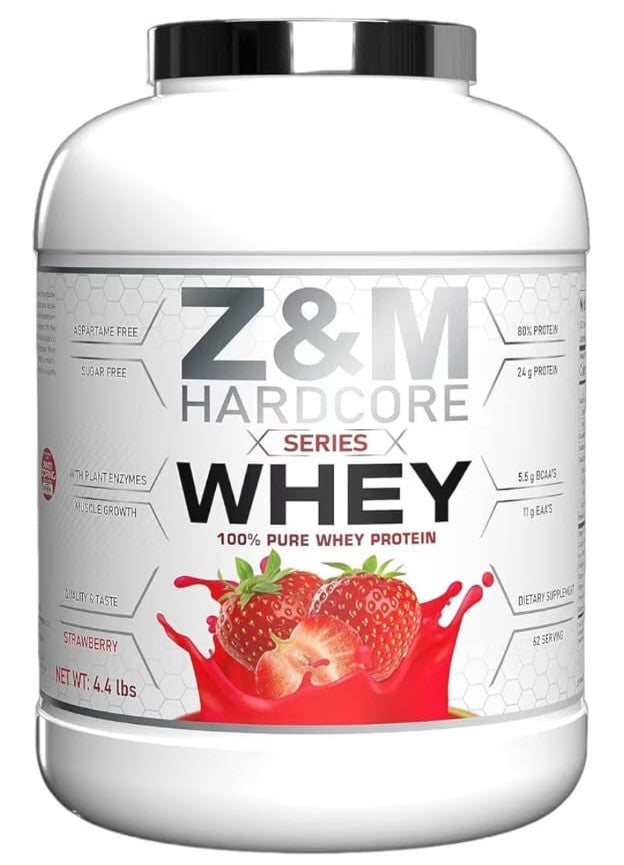 Z&M Hardcore whey protein strawberry -4LB