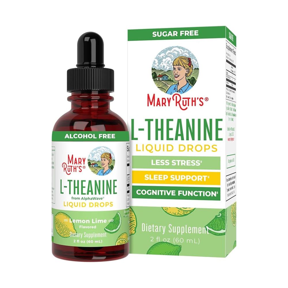 Mary Ruth's Organic L-theanine Drops, 60 ML, Promotes Relaxation & Mood Balance