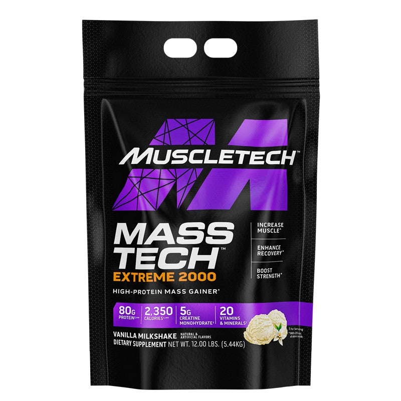 Muscletech Mass Tech Extreme 2000, 12 LB, Contains a Massive 2,000 Calories Per Serving