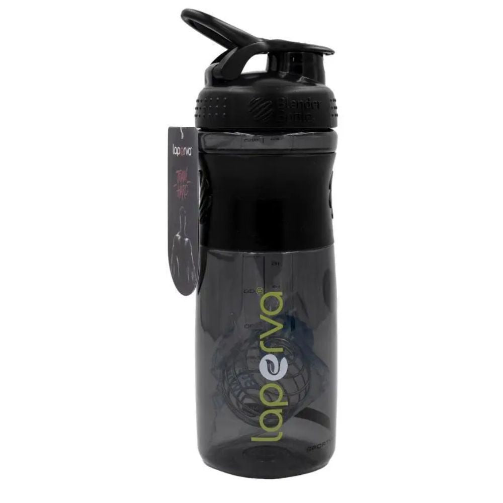 Laperva Blender Bottle Sportmixer Shaker, Black, 700 Ml, Clip It, Loop It, Hang It