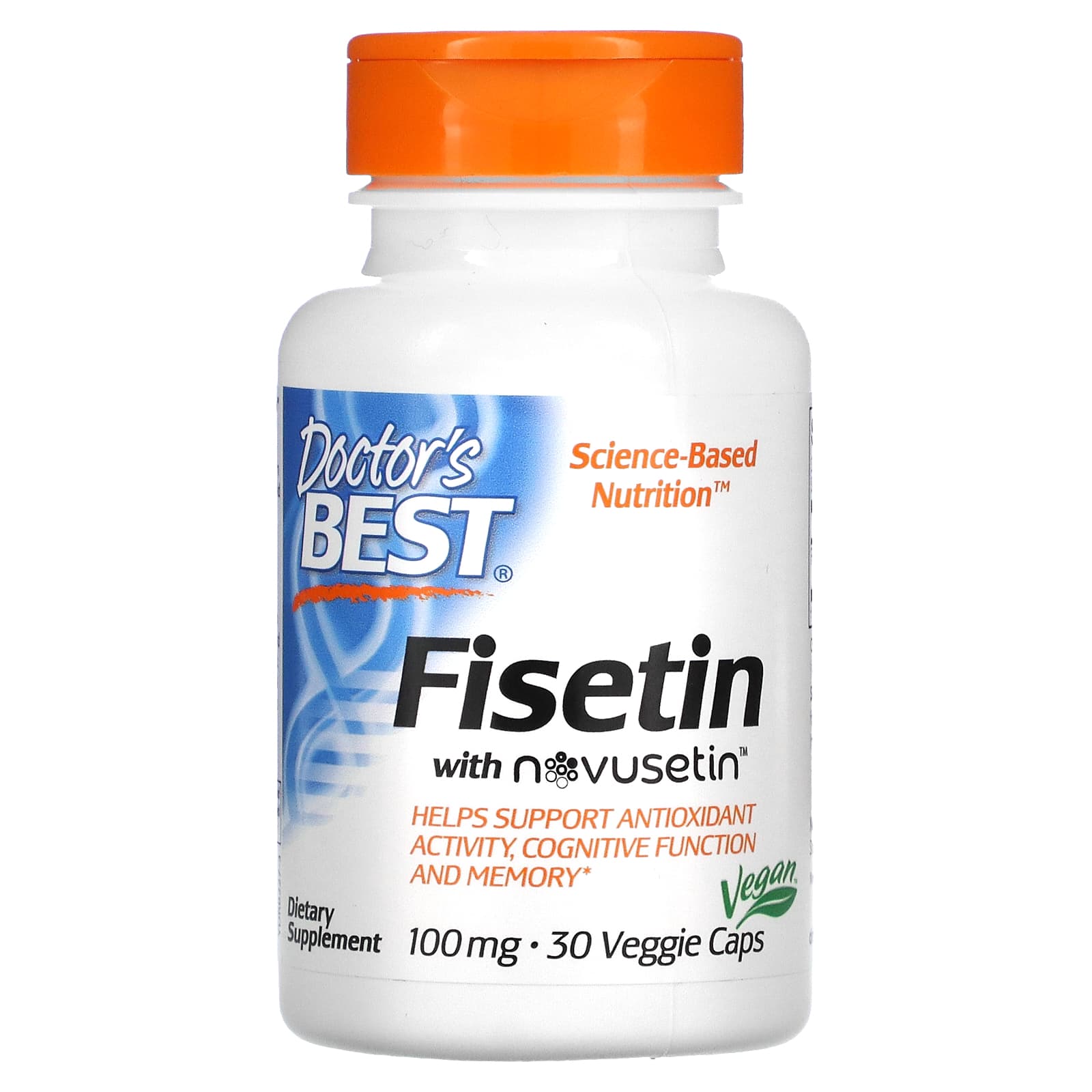 Doctor's Best Fisetin, 30 Veggie Capsules, 100 mg, Supports Cognitive Function