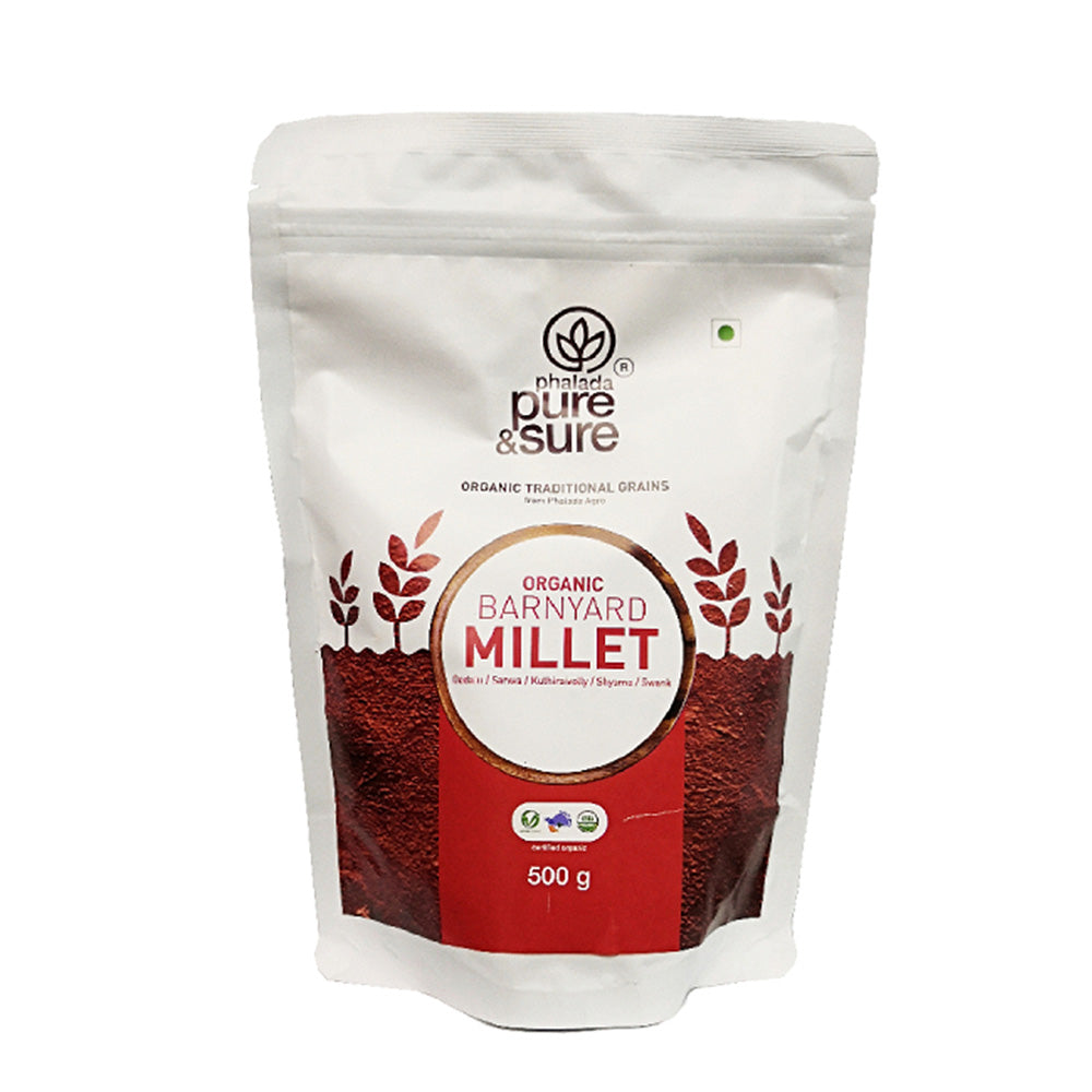 Pure & Sure Organic Barnyard Millet, 500 Gm, Organic, Gluten-Free, Low Glycemic Index