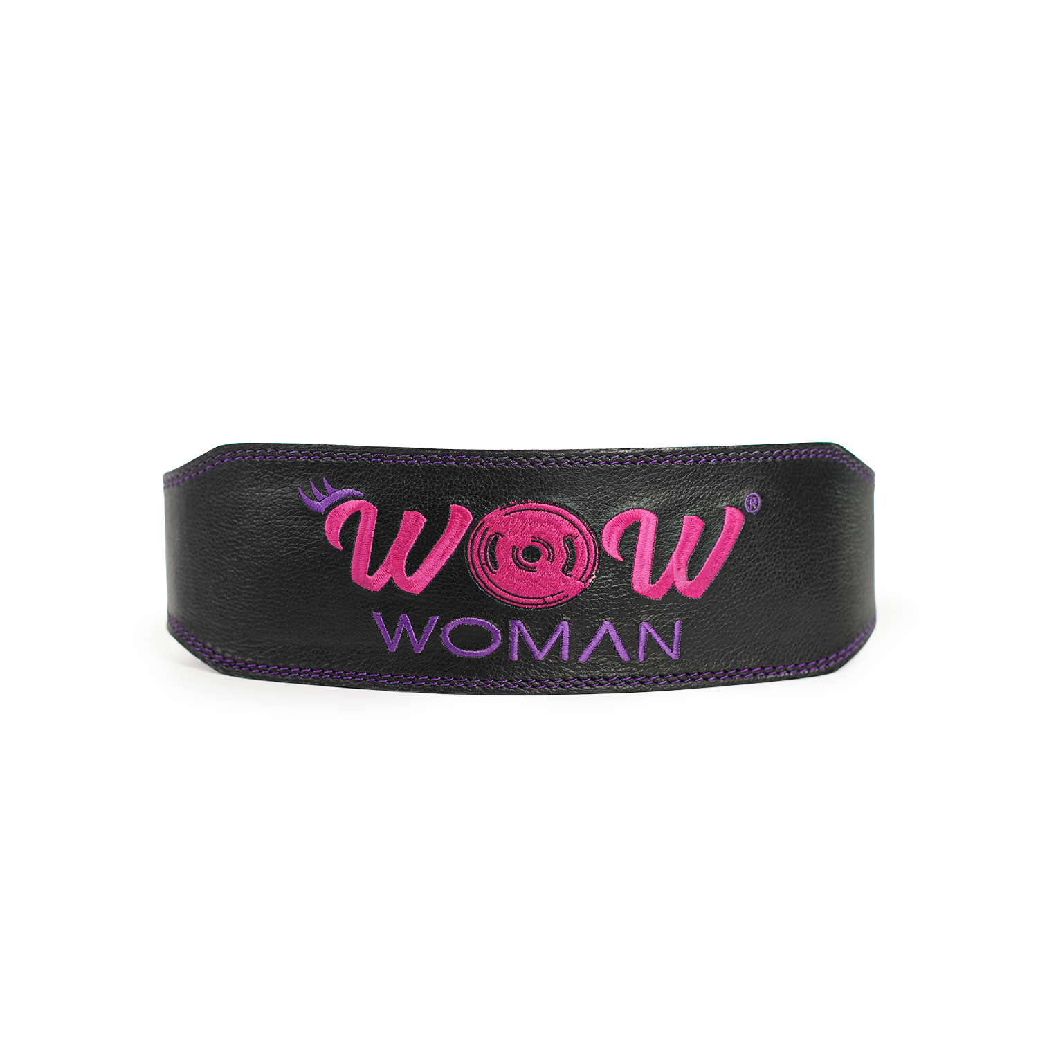 Wow Women Belt Black Leather Belt With Bag, S, Purple, Built-In Bag, Maximum Support