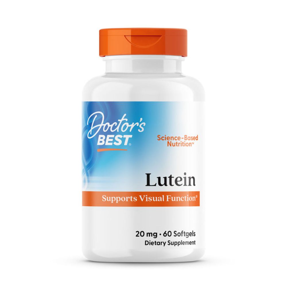 Doctor's Best Lutein, 20 mg, 60 Softgels, Supports Visual Function, Helps Filter Damaging Blue Light