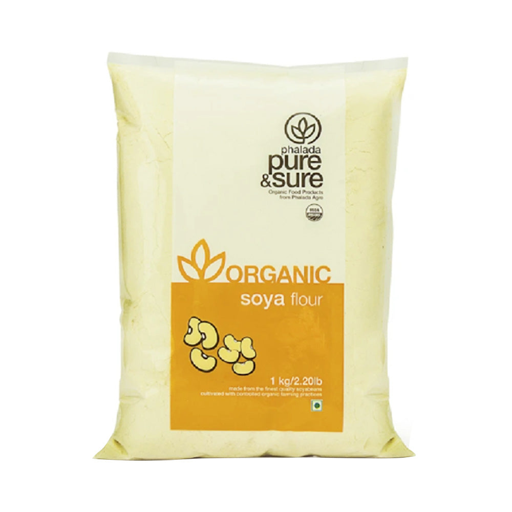 Pure & Sure Organic Soya Flour, 1 kg, Organic, Non-GMO