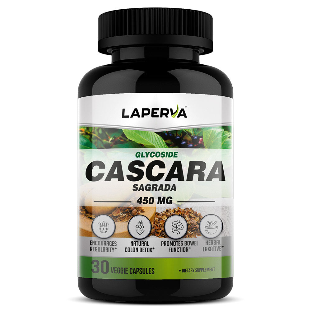 Laperva Cascara Sagrada, 450 mg, 30 Veggie Capsules, Promotes Digestive Health