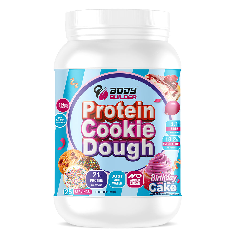 Body Builder Cookie Dough, Birthday Cake, 2.2 LB, Complete Amino Acid Profile