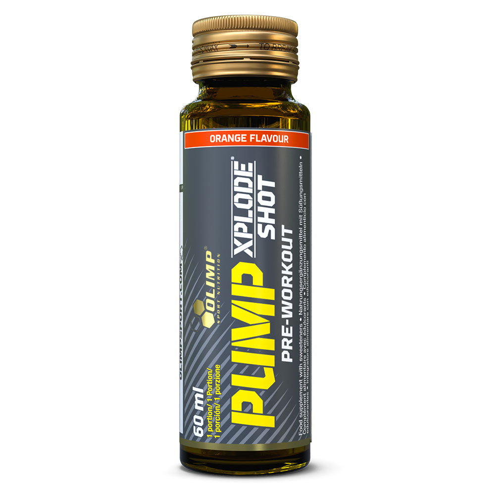 Olimp Pump Xplode Pre-work Out Shot, Orange, 60 ML, Fast-Acting Liquid Delivery