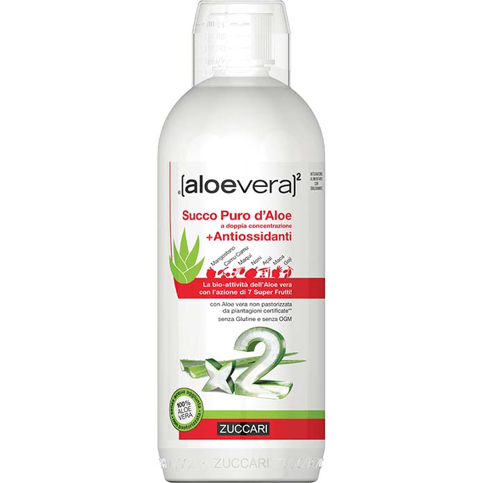 Zuccari Pure Aloe Juice Plus Antioxidants, 1000 Ml, Antioxidants, Stress Relieving