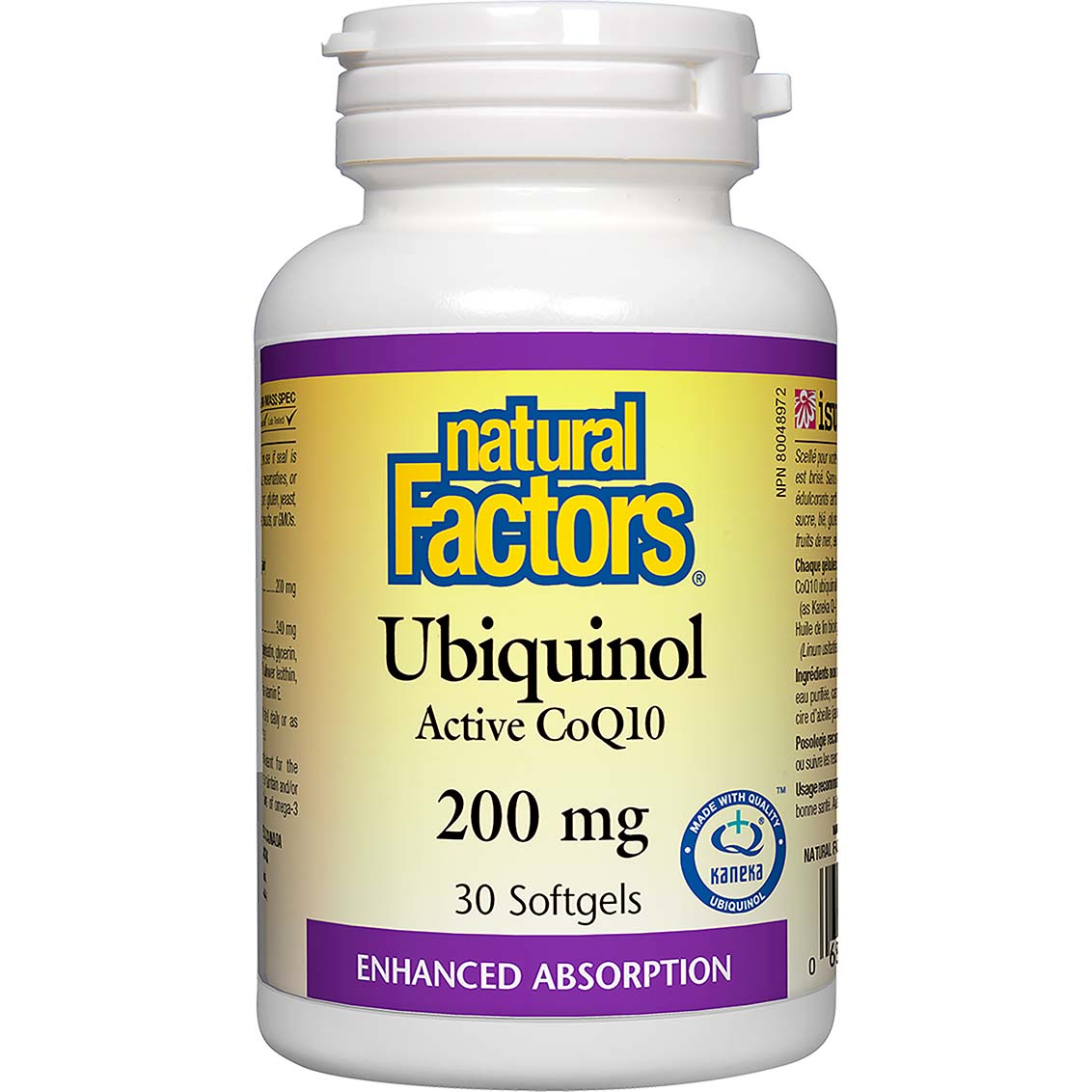Natural Factors Ubiquinol Active CoQ10, 200 mg, 30 Softgels, Supports Vital Organ Function