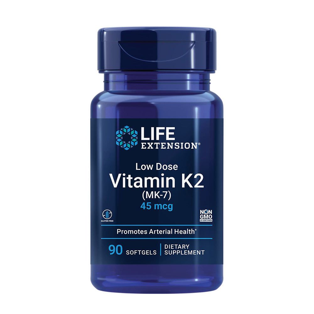 Life Extension Vitamin K2, 90 Softgels, 45 mcg, Supports Cardiovascular Health