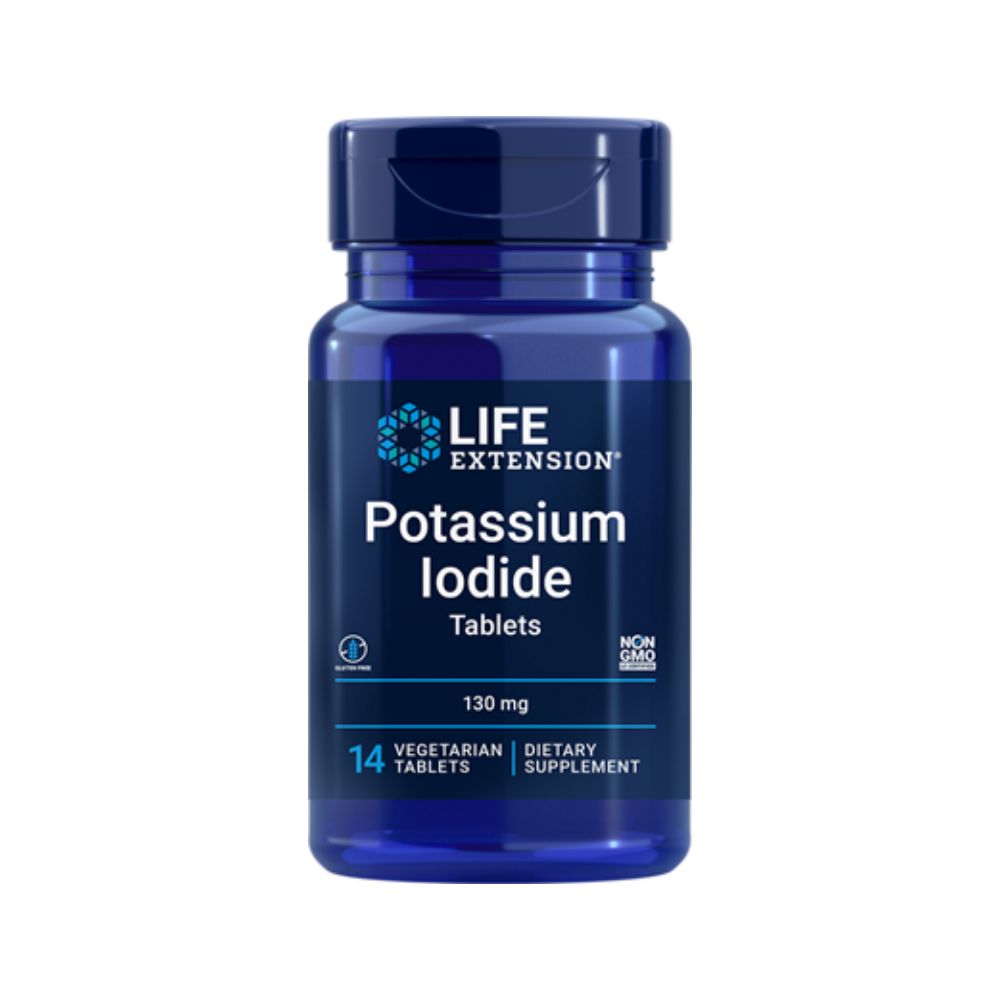 Life Extension Potassium Iodide, 130 mg, 14 Tablets, Supports Thyroid Health