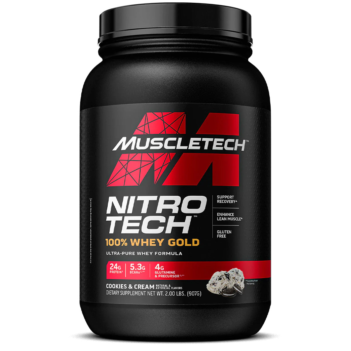 Muscletech Nitro Tech Whey Gold, 2 LB, Build more Strength and Muscle