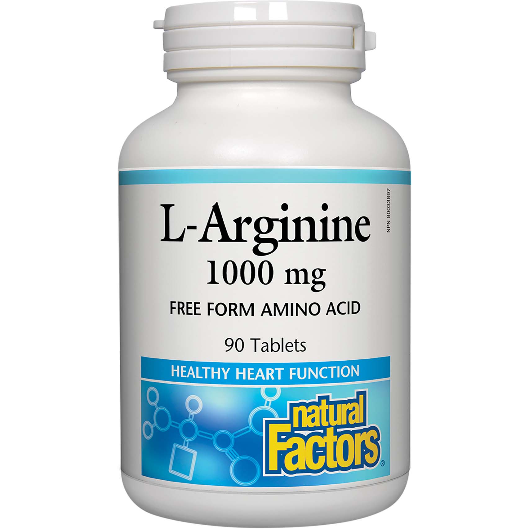 Natural Factors L-Arginine, 90 Tablets, 90 Tablets, Promotes Wound Healing