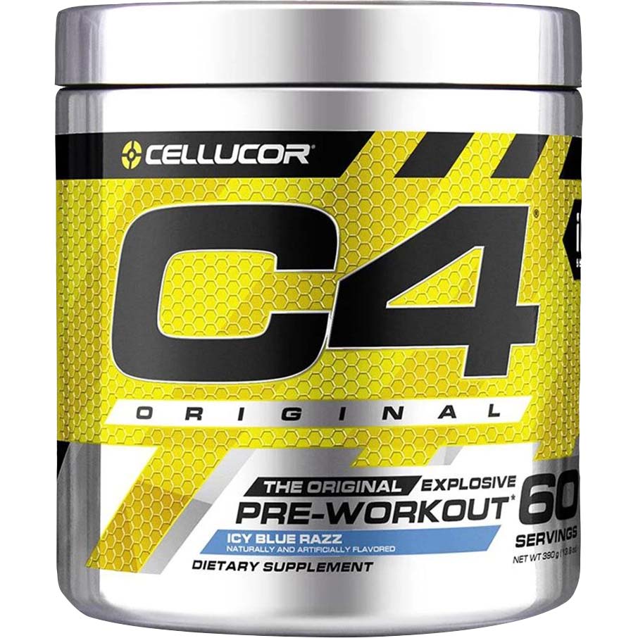 Cellucor C4 Original, Icy Blue Raz, 60, 150mg of Caffeine, 1g Arginine AKG