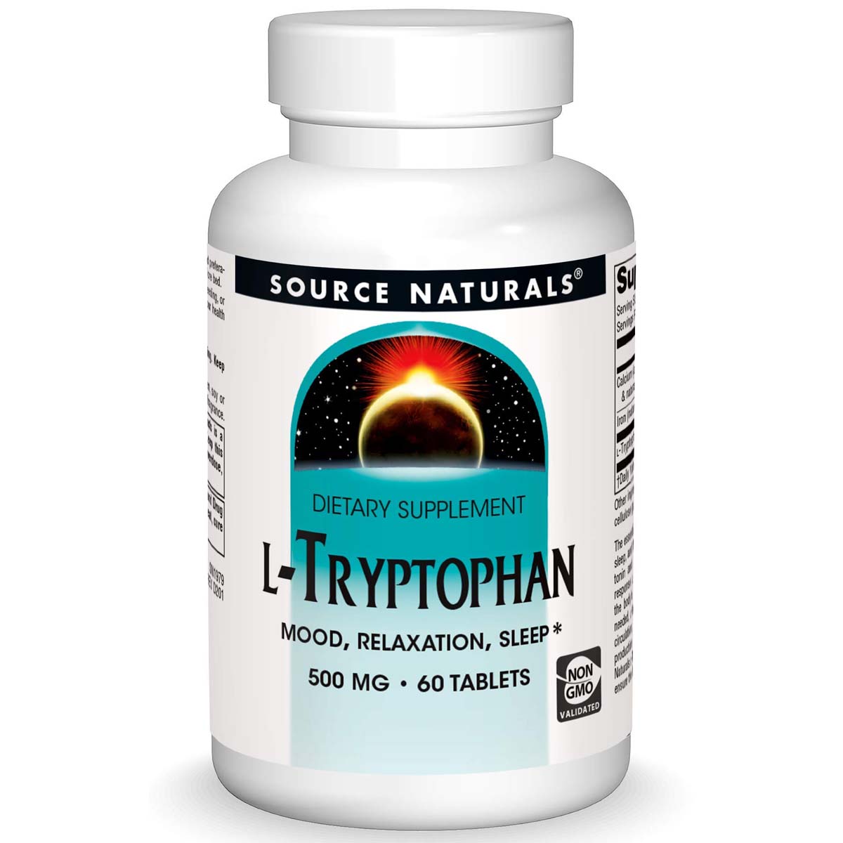 Source Naturals L Tryptophan, 500 mg, 60 Tablets, Promotes the Production of Melatonin