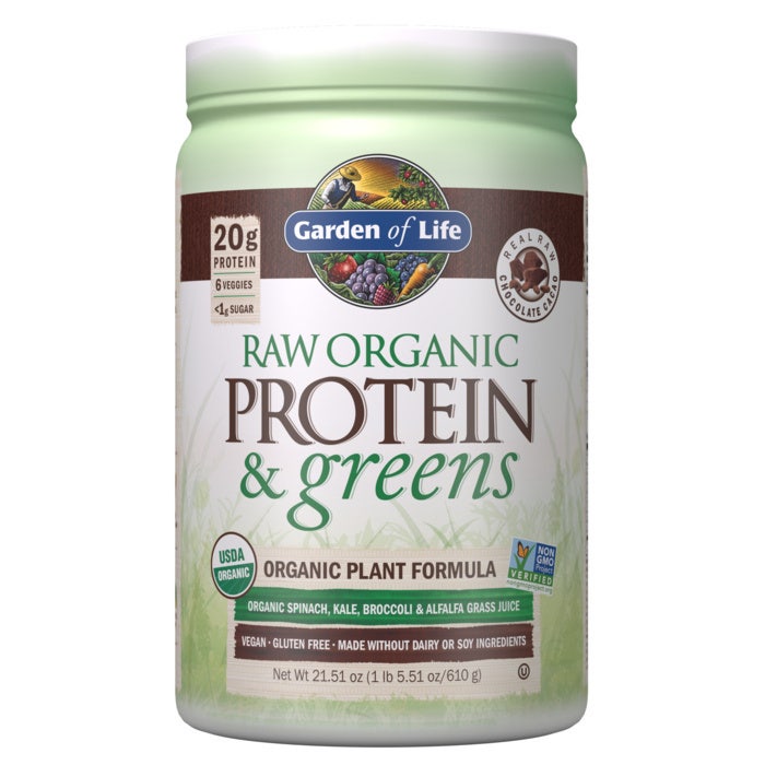 Garden Of Life Raw Protein & Greens, Chocolate, 1LB, Organic Plant Formula