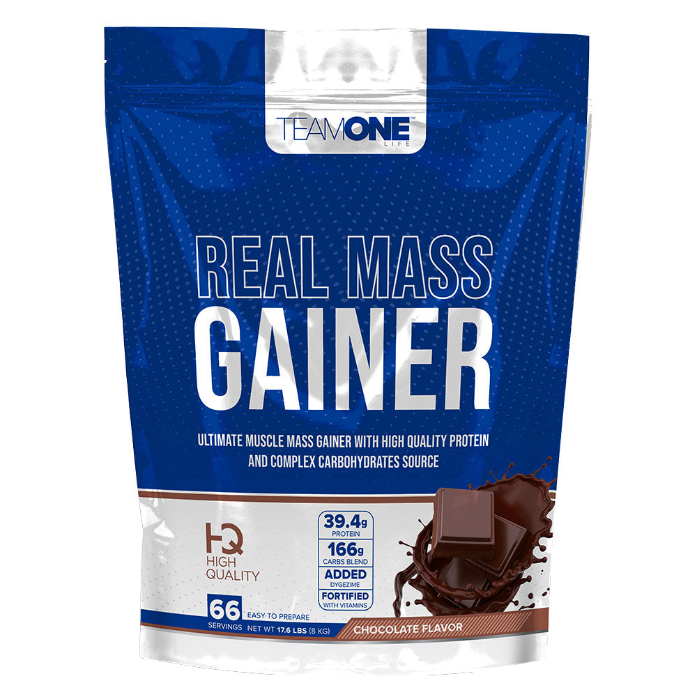 Team One Life Real Mass Gainer, 8 KG, High Protein Content, Carbohydrate Blend