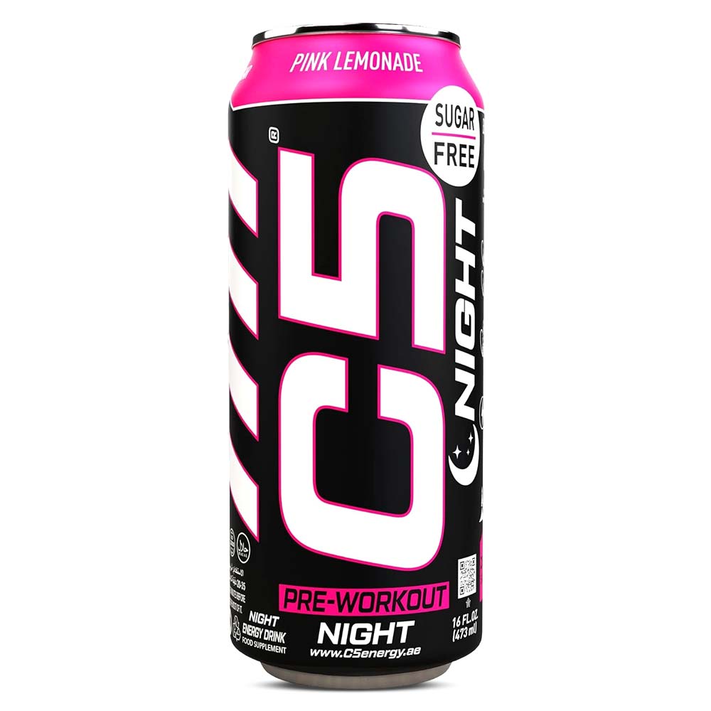 C5 Night Pre-workout Drink, 473 Ml, Sugar-Free, Boosts Strength & Endurance