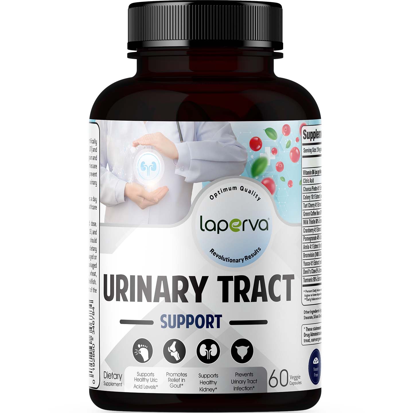Laperva Urinary Tract Support, 60 Veggie Capsules, Supports Healthy Uric Acid Levels