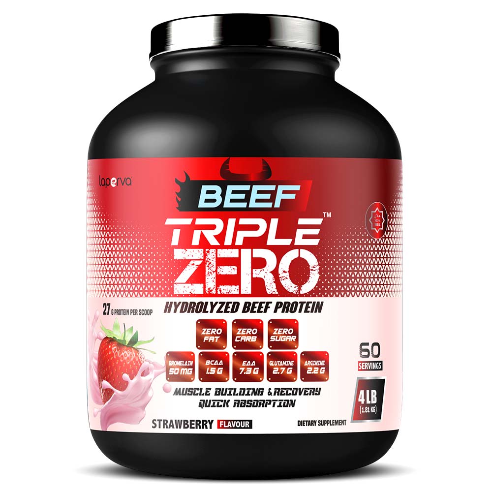 Laperva Beef Triple Zero Hydrolyzed, 4 LB, Halal Certified, 0 carb & 0 fat & 0 sugar