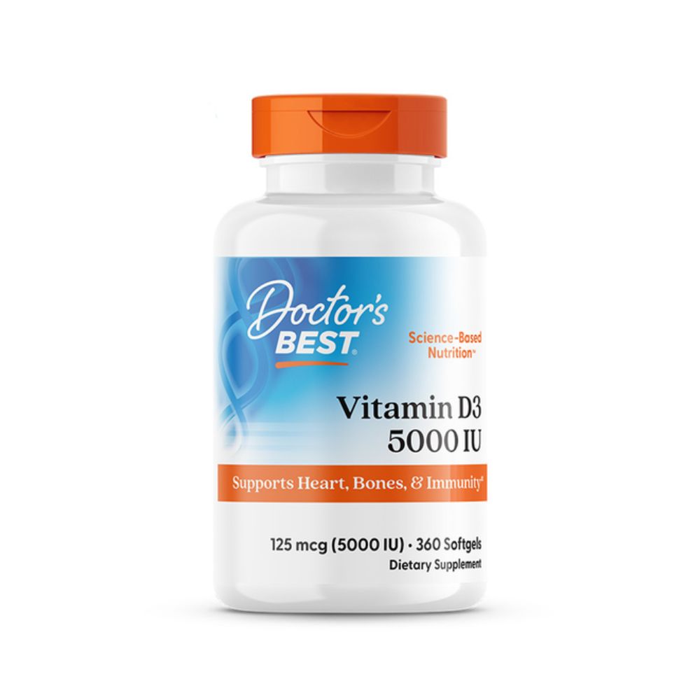 Doctor's Best Vitamin D3, 360 Softgels, 125 mcg, Support Immune System