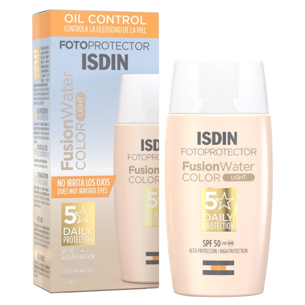 ISDIN Fotoprotector Fusion Water Colour Light, 50 ML, Ultralight Tinted Sunscreen