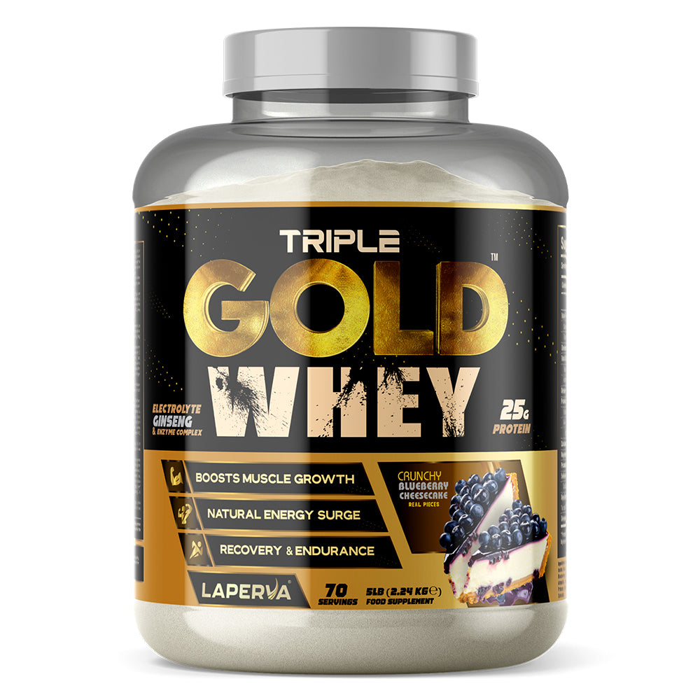 Laperva Triple Gold Whey, 5 LB, Contains Real Pieces, Recovery & Endurance