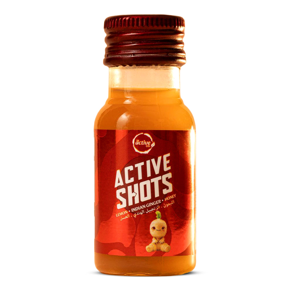 Active Shots Lemon, indian Ginger honey, 1 Shot, Quick Boost of Energy