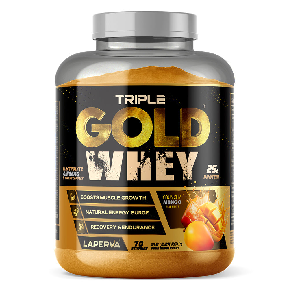 Laperva Triple Gold Whey, 5 LB, Contains Real Pieces, Recovery & Endurance