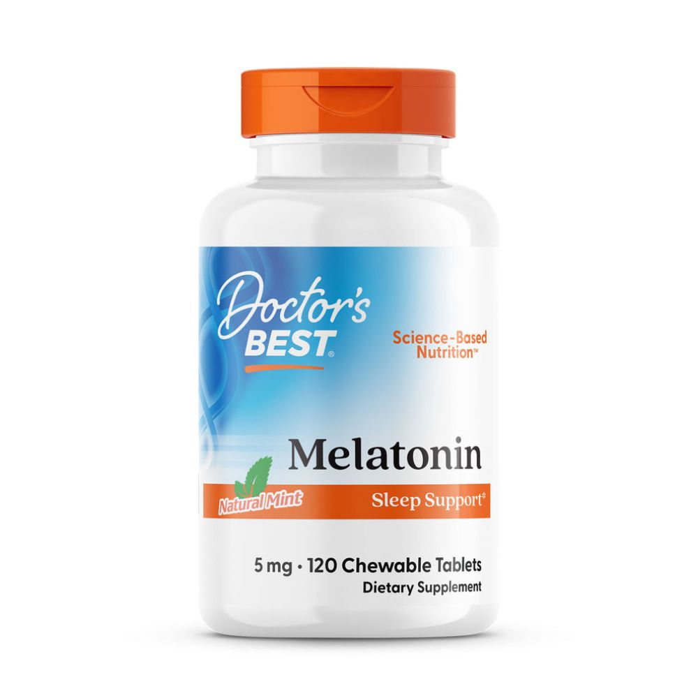 Doctor’s Best Melatonin, 5 mg, 120 Tablets, Supports Circadian Rhythm