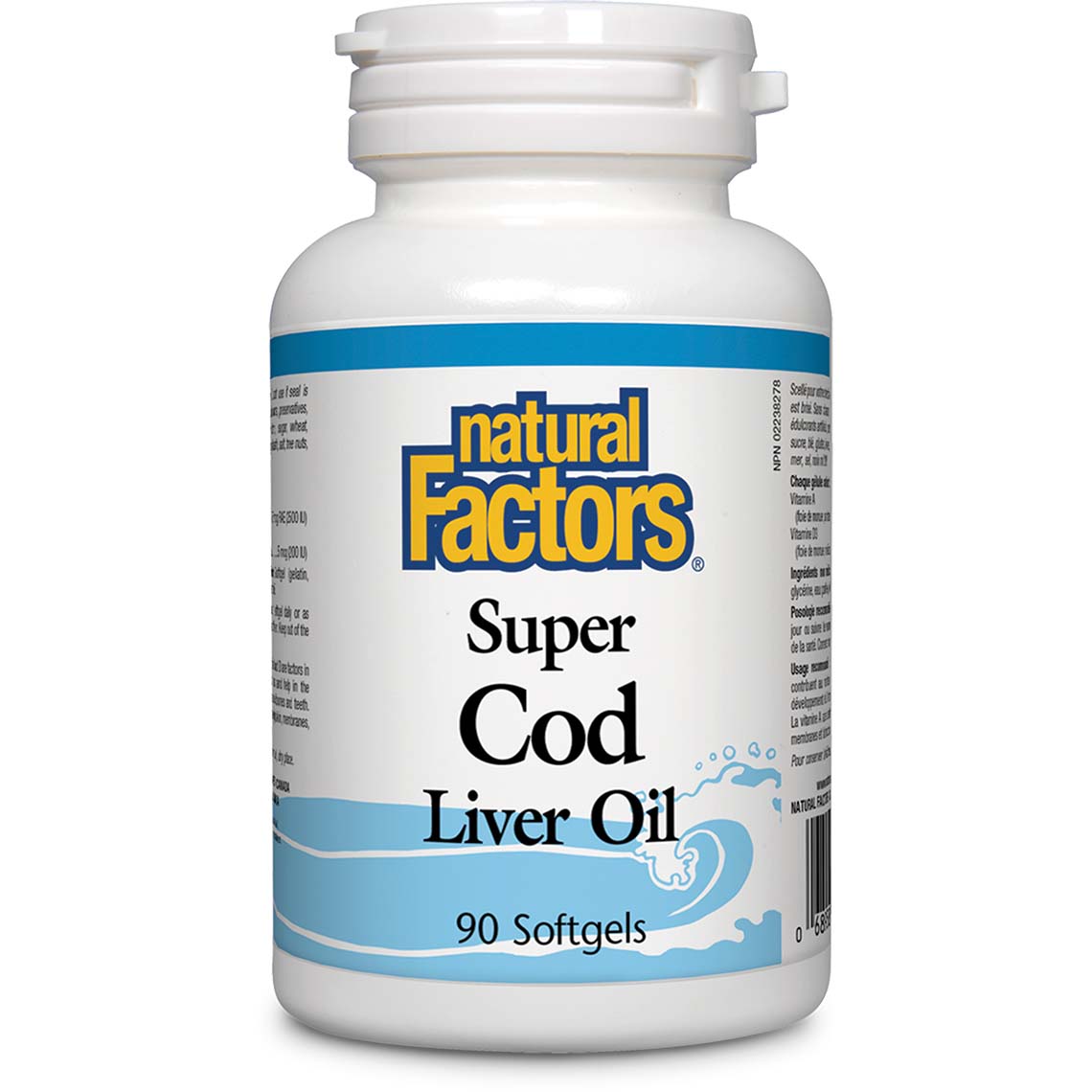 Natural Factors Super Cod Liver Oil, 90 Softgels, Improves Cardiovascular Health